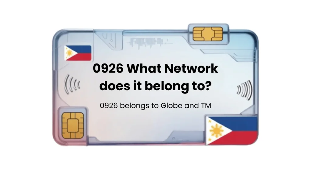 0926 What Network does it belong to? The prefix 0926 or 63926 belongs to Globe Telecom and TM
