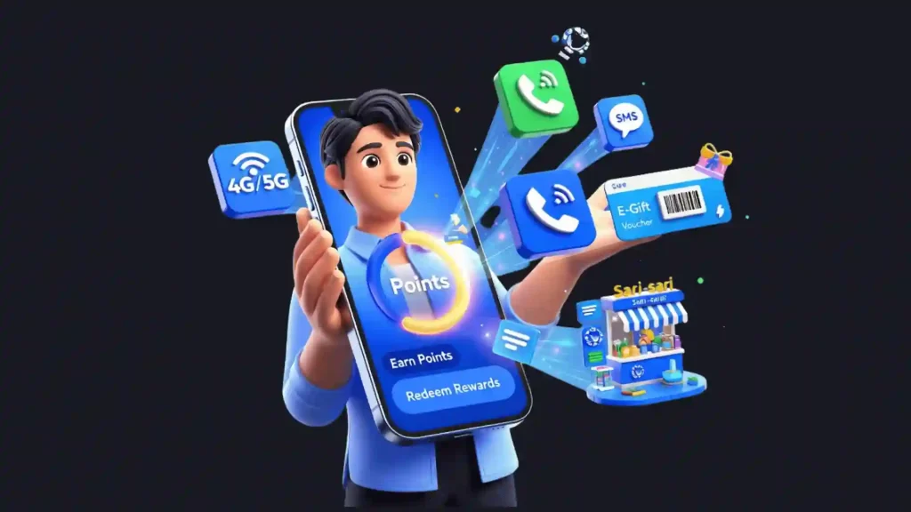 Globe Rewards Program Loyalty Program in which users can earn points and buy different things